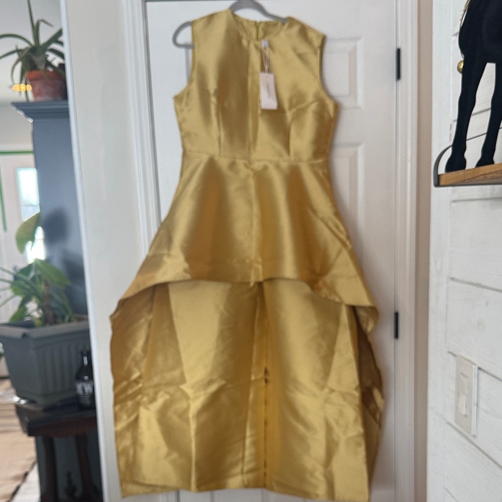 Elegant Gold Wide Leg Jumpsuit
